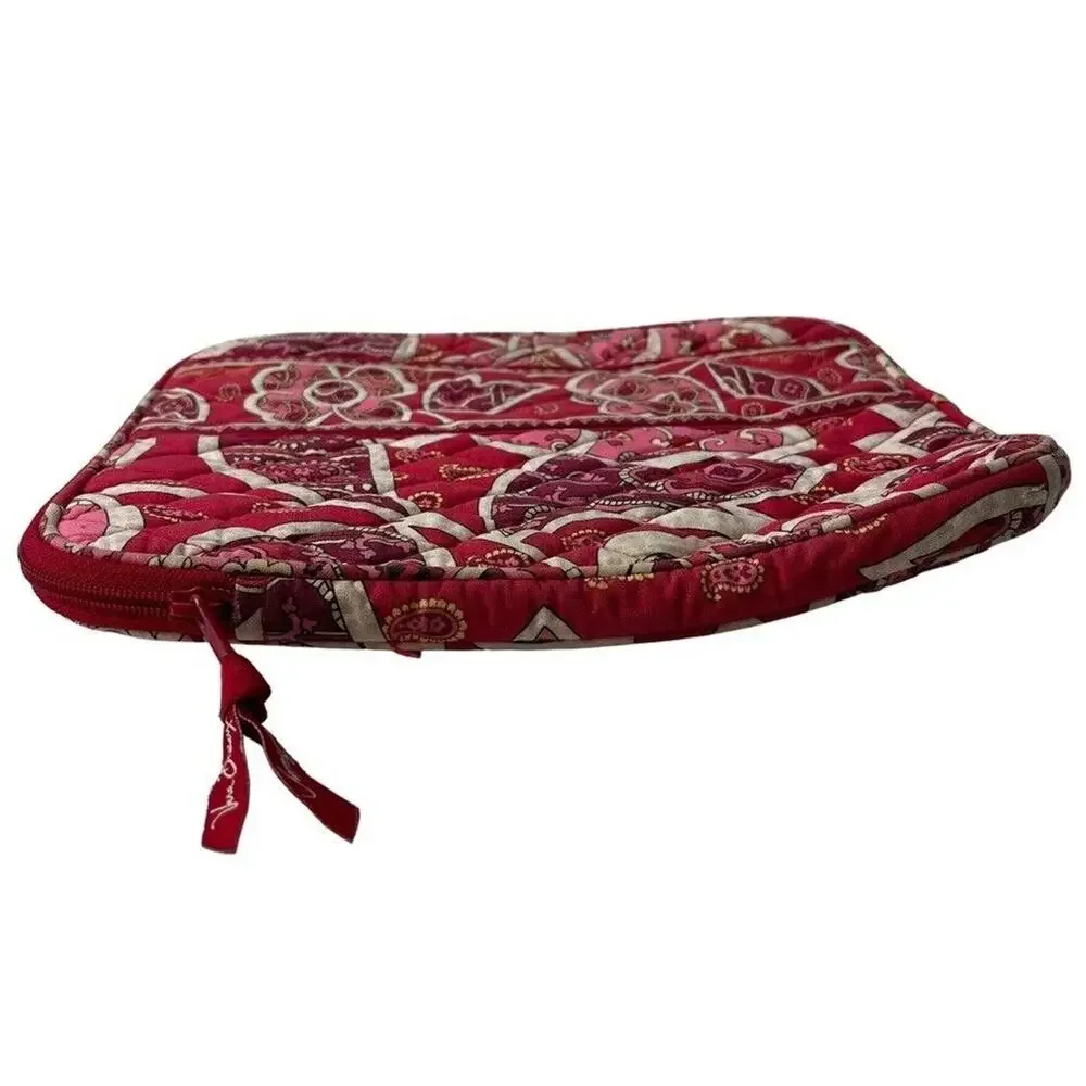 Vera Bradley Rosy Posies Tablet Sleeve eReader Cover Quilted Red Pink Case